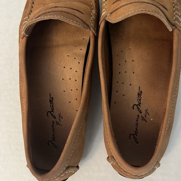 MASSIMO MATTEO PENNY KEEPER BROWN LEATHER LOAFER DRIVING SHOES MOCCASINS 7.5 - Picture 12 of 16